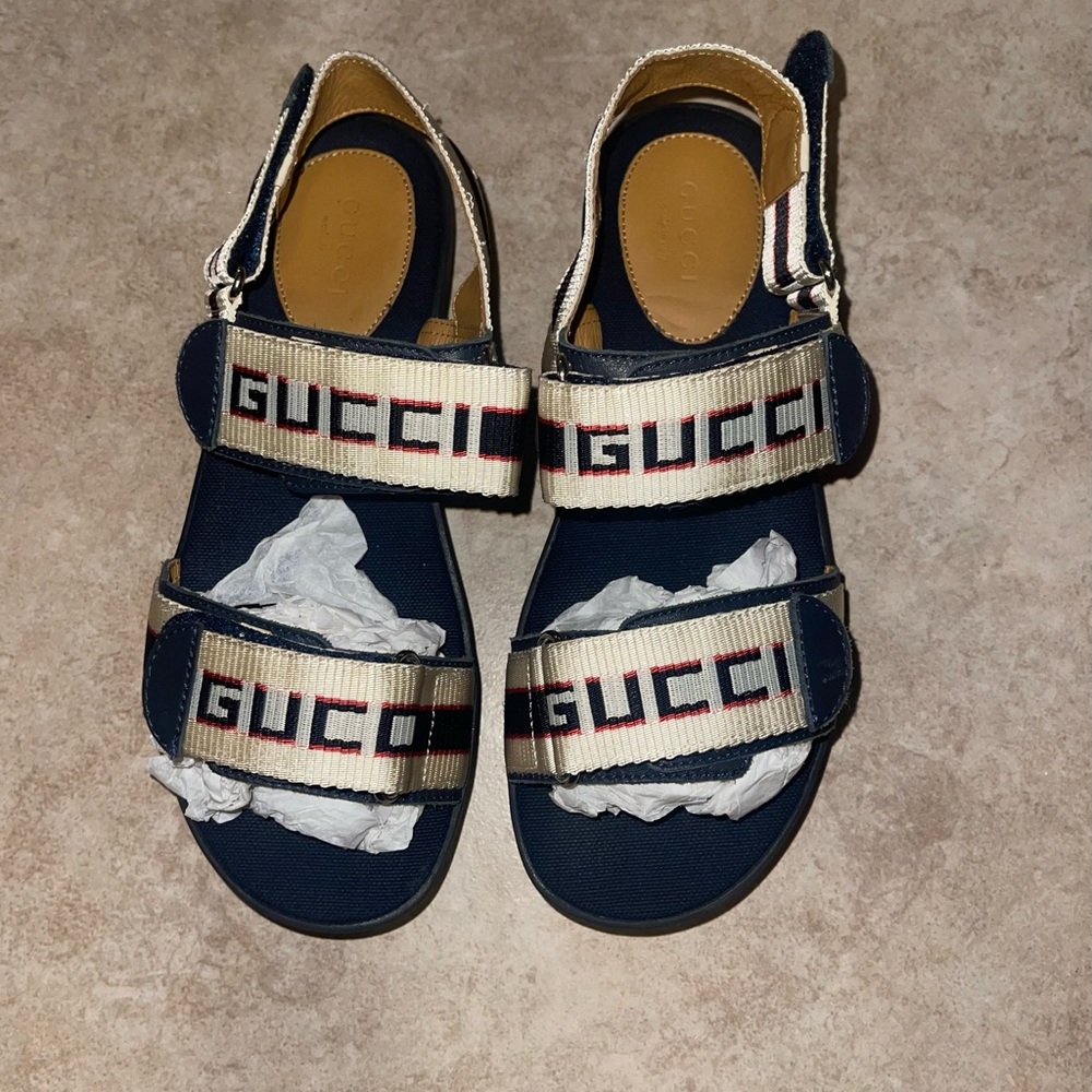 Gucci Kids Navy Sandals